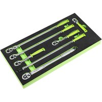 7 Piece 3 8" Drive Ratchet Torque Wrench Set Module Tray