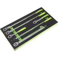 6 Piece 1 2" Drive Ratchet Torque Wrench Set Module Tray