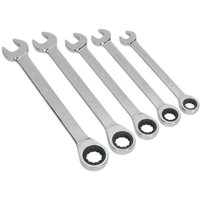 5 Piece Combination Ratchet Spanner Set Metric