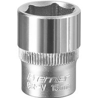 Sealey 3/8" Drive Hexagon WallDrive Socket Metric 3/8" 15mm Sealey 3/8" Drive Hexagon WallDrive Socket Metric 3/8" 15mm