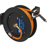 Sealey High Visibility Hybrid Air Hose and Metal Reel 10mm 15m Sealey High Visibility Hybrid Air Hose and Metal Reel 10mm 15m