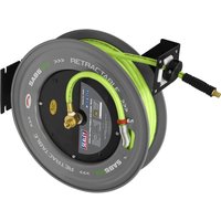 High Visibility PVC Air Hose Smooth Retraction Steel Reel 10mm 20m