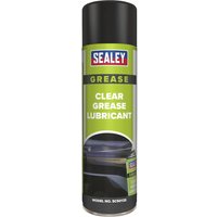 Sealey Clear Grease Lubricant Spray 500ml Pack of 6 Sealey Clear Grease Lubricant Spray 500ml Pack of 6