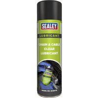 Sealey Chain and Cable Lubricant Clear 500ml Pack of 1 Sealey Chain and Cable Lubricant Clear 500ml Pack of 1