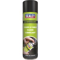 Sealey Chain and Cable Lubricant Clear 500ml Pack of 6