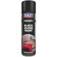 Sealey Gloss Aerosol Spray Paint Black 500ml Sealey Gloss Aerosol Spray Paint Black 500ml