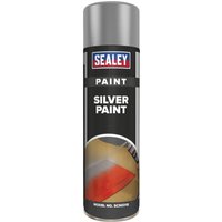 Sealey Aerosol Spray Paint Silver 500ml Sealey Aerosol Spray Paint Silver 500ml