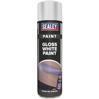 Sealey Gloss Aerosol Spray Paint White 500ml Sealey Gloss Aerosol Spray Paint White 500ml