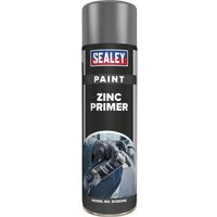 Sealey Zinc Primer Aerosol Spray Paint Grey 500ml Sealey Zinc Primer Aerosol Spray Paint Grey 500ml