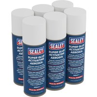Sealey Super Glue Activating Aerosol Spray 200ml Pack of 6 Sealey Super Glue Activating Aerosol Spray 200ml Pack of 6