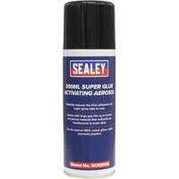Sealey Super Glue Activating Aerosol Spray 200ml Pack of 1 Sealey Super Glue Activating Aerosol Spray 200ml Pack of 1