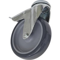 Sealey Bolt Hole Swivel Total Lock Castor Grey 100mm Sealey Bolt Hole Swivel Total Lock Castor Grey 100mm