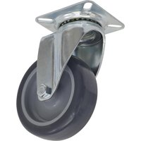 Sealey Swivel Plate Castor Grey 75mm Sealey Swivel Plate Castor Grey 75mm