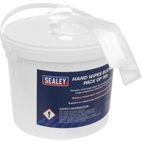 Sealey Hand Wipes Bucket Pack of 150 Sealey Hand Wipes Bucket Pack of 150