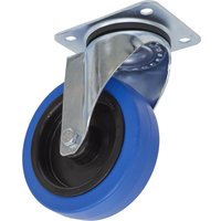 Sealey Swivel Plate Castor Blue Elastic 125mm Sealey Swivel Plate Castor Blue Elastic 125mm