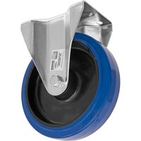Sealey Heavy-Duty Blue Elastic Rubber Fixed Castor Wheel 200mm Sealey Heavy-Duty Blue Elastic Rubber Fixed Castor Wheel 200mm
