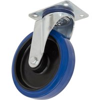 Sealey Heavy-Duty Blue Elastic Rubber Swivel Castor Wheel 200mm Sealey Heavy-Duty Blue Elastic Rubber Swivel Castor Wheel 200mm
