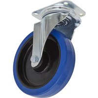 Sealey Swivel Plate Castor Blue Elastic 200mm Sealey Swivel Plate Castor Blue Elastic 200mm