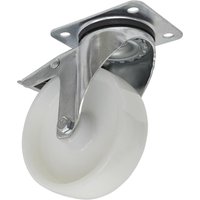 Sealey Swivel Plate Total Lock Castor White Polyamide 125mm Sealey Swivel Plate Total Lock Castor White Polyamide 125mm