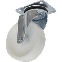 Sealey Swivel Plate Castor White Polyamide 125mm Sealey Swivel Plate Castor White Polyamide 125mm