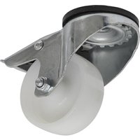 Sealey Bolt Hole Swivel Total Lock Castor White 80mm Sealey Bolt Hole Swivel Total Lock Castor White 80mm