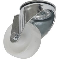 Sealey Bolt Hole Swivel Castor White 80mm Sealey Bolt Hole Swivel Castor White 80mm