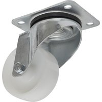Sealey Swivel Plate Castor White Polyamide 80mm Sealey Swivel Plate Castor White Polyamide 80mm
