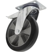 Heavy Duty Rubber Castor Wheel Swivel Total Lock