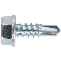 Sealey Hex Head Zinc Plated Din 7504K Self Drilling Screws 4.2mm 13mm Pack of 100 Sealey Hex Head Zinc Plated Din 7504K Self Drilling Screws 4.2mm 13mm Pack of 100
