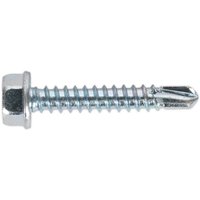 Sealey Hex Head Zinc Plated Din 7504K Self Drilling Screws 4.2mm 25mm Pack of 100 Sealey Hex Head Zinc Plated Din 7504K Self Drilling Screws 4.2mm 25mm Pack of 100