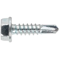Sealey Hex Head Zinc Plated Din 7504K Self Drilling Screws 4.8mm 19mm Pack of 100 Sealey Hex Head Zinc Plated Din 7504K Self Drilling Screws 4.8mm 19mm Pack of 100
