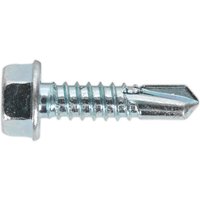 Sealey Hex Head Zinc Plated Din 7504K Self Drilling Screws 6.3mm 25mm Pack of 100 Sealey Hex Head Zinc Plated Din 7504K Self Drilling Screws 6.3mm 25mm Pack of 100