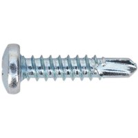Sealey Pan Head Phillips Zinc Plated D7504N Self Drilling Screws 4.2mm 19mm Pack of 100 Sealey Pan Head Phillips Zinc Plated D7504N Self Drilling Screws 4.2mm 19mm Pack of 100