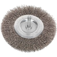 Sealey Flat Stainless Steel Wire Brush 100mm 6mm Shank Sealey Flat Stainless Steel Wire Brush 100mm 6mm Shank