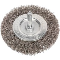 Sealey SFBS75 Flat Wire Brush Stainless Steel 75mm with 6mm Shaft