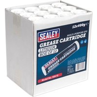 Sealey SGC12 Lithium Grease Cartridges Pack of 12 Sealey SGC12 Lithium Grease Cartridges Pack of 12
