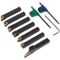 Sealey 7 Piece Indexable 8mm Turning Tool Set Sealey 7 Piece Indexable 8mm Turning Tool Set