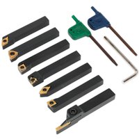 Sealey 7 Piece Indexable 10mm Turning Tool Set Sealey 7 Piece Indexable 10mm Turning Tool Set