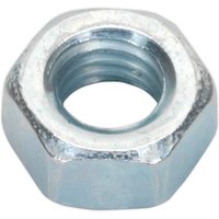 Sealey Din 934 Zinc Plated Steel Nuts M5 Thread Pack of 100 Sealey Din 934 Zinc Plated Steel Nuts M5 Thread Pack of 100