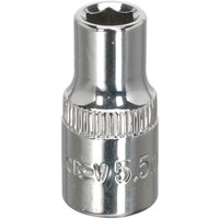Sealey 1/4" Drive Hexagon WallDrive Socket Metric 1/4" 5.5mm