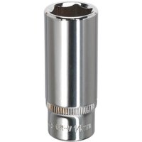 Sealey SP1414D Walldrive® Socket 14mm Deep 1/4sq Drive Fully Polished