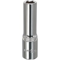 Sealey 3/8" Drive Polished Deep Hexagon WallDrive Socket Metric 3/8" 9mm Sealey 3/8" Drive Polished Deep Hexagon WallDrive Socket Metric 3/8" 9mm