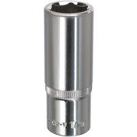 Sealey 3/8" Drive Polished Deep Hexagon WallDrive Socket Metric 3/8" 17mm Sealey 3/8" Drive Polished Deep Hexagon WallDrive Socket Metric 3/8" 17mm