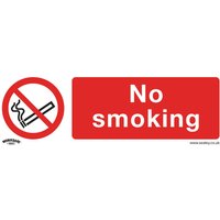 Sealey Self Adhesive Vinyl No Smoking Sign Pack of 10 300mm 100mm Standard Sealey Self Adhesive Vinyl No Smoking Sign Pack of 10 300mm 100mm Standard