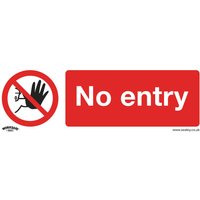 Self Adhesive Vinyl No Entry Sign Pack 10