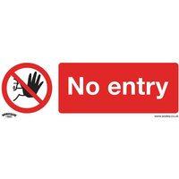 Sealey Self Adhesive Vinyl No Entry Sign 300mm 100mm Standard Sealey Self Adhesive Vinyl No Entry Sign 300mm 100mm Standard