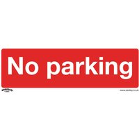 Sealey Rigid Plastic No Parking Sign Pack of 10 300mm 100mm Standard Sealey Rigid Plastic No Parking Sign Pack of 10 300mm 100mm Standard