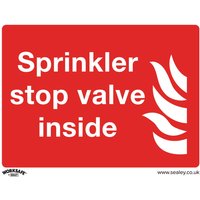 Sealey Rigid Plastic Sprinkler Stop Valve Sign 200mm 150mm Standard Sealey Rigid Plastic Sprinkler Stop Valve Sign 200mm 150mm Standard