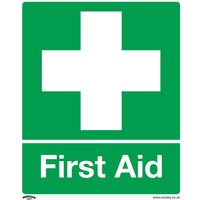 Self Adhesive Vinyl First Aid Sign Pack 10