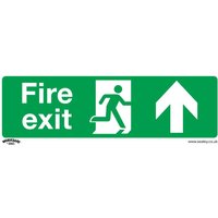Self Adhesive Vinyl Fire Exit Arrow Up Sign